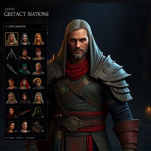 Screenshot from a popular RPG game showcasing character customization options.
